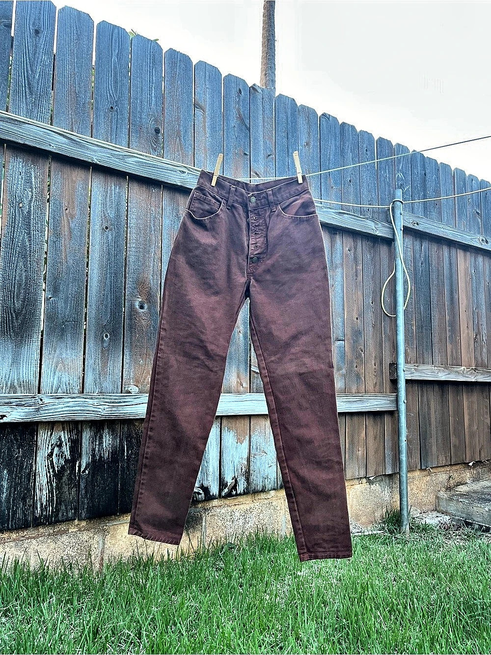 ARARE Brown Straight Leg Cotton Jeans